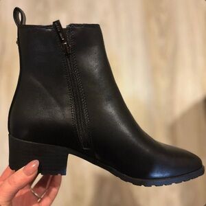 Anne Klein Sleek Black Ankle Boots